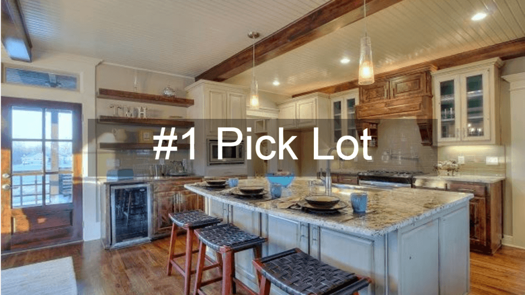 Pick lot written on an image with kitchen