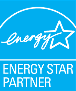 A blue energy star partner logo with an image of a star.